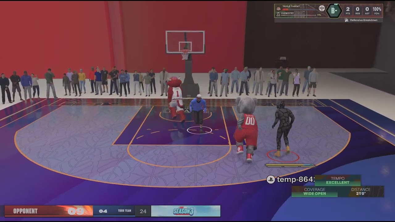 Greened 51% contested shot.