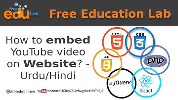 how to embed YouTube video on website - Urdu/Hindi