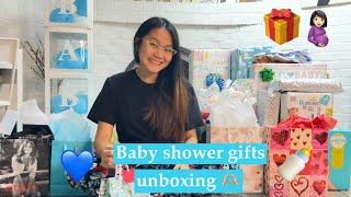 UNBOXING BABY SHOWER GIFTS 🎁 | Monica Gabrielle #unboxingvideo #babyshower
