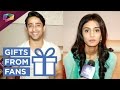 Shaheer sheikh and erica fernandes receive gifts from fans