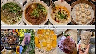 Trip to LA - Food Diary || Boba, Din Tai Fung, Noodle St., Phoenix, Universal Studios, Korean BBQ