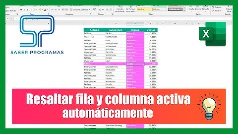 🟡 Resaltar FILA y COLUMNA ACTIVA en Excel  [ Iluminar fila y columna ]