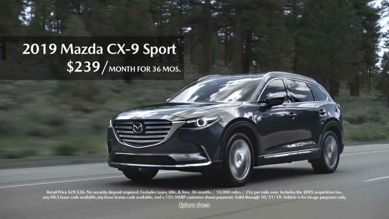 LEASE 2019 Mazda CX9 Sport for ONLY 239/month Jake