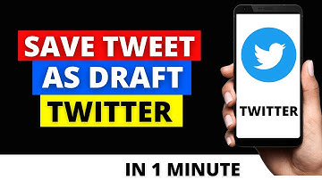 How To Save a Tweet as Draft on Twitter Account in 2021  ( Android + ios iPhone )