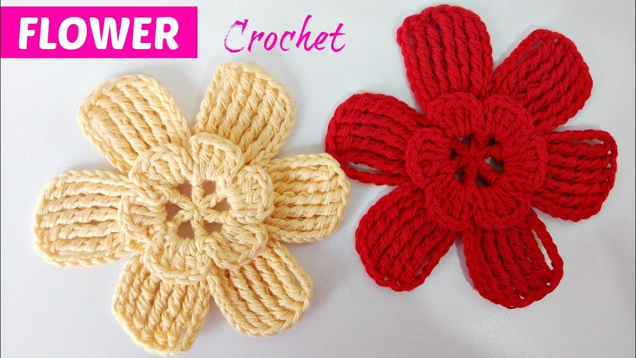 TEJE FLORES A CROCHET MUY FÁCILES Y ELEGANTES