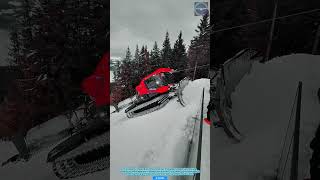 Powerful &amp; Precise: PistenBully Snow Groomer with Winch System for Steep Slope Maintenance