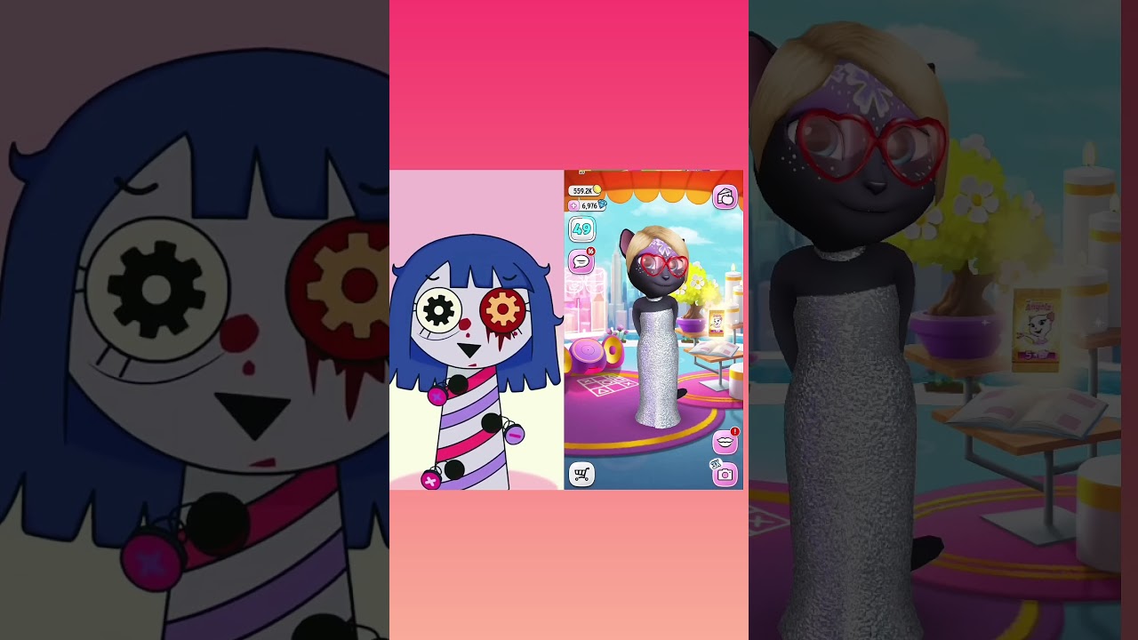 Sprunki vs Angela dancing and scary videos 📹  🤣