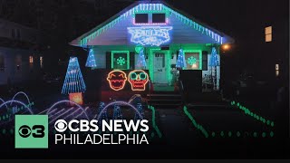 Philadelphia Eagles fan in New Jersey lights up home with display synced to "Fly, Eagles Fly"