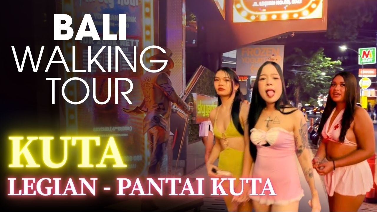 Bali Walking Tour 2026 – Legian Nightlife & Kuta Beach Street Walk
