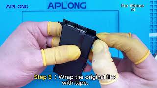 APLONG Crack Battery Original Flex Installation Steps for iPhone 14