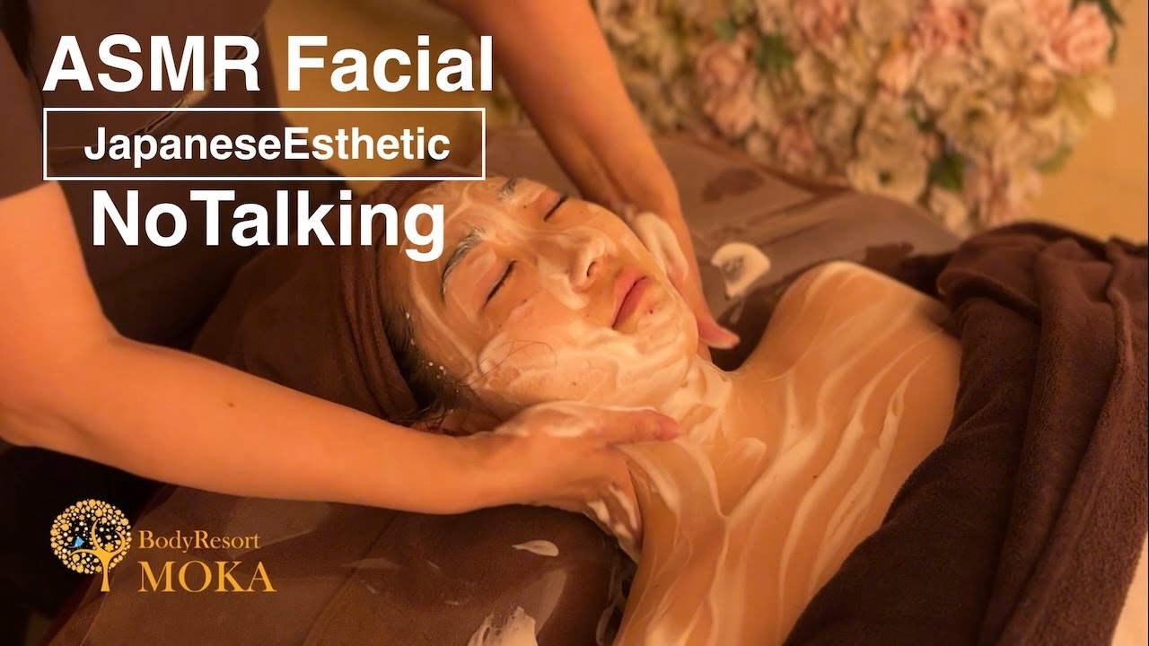 【ASMR】1HOUR  MAKE CLEANSING, BUBBLE-WASHING and LIFT-UP MASSAGE | 1時間のフェイシャルエステをそのまま堪能