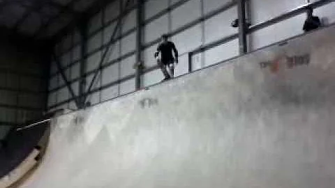 First ever Vert drop in corby skatepark tony hawk style halfpipe