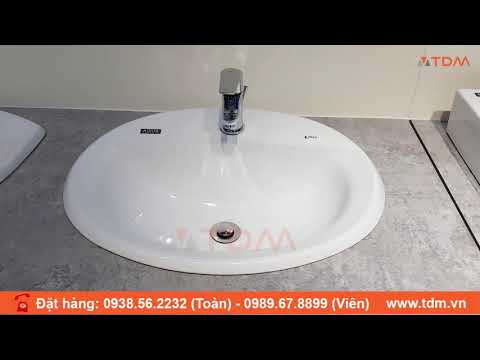 TDM.VN | Review bồn lavabo Inax L-2395V (AL2395V) chậu rửa mặt dương vành giá tốt nhất