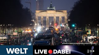 BAUERN BESETZEN BERLIN: Traktorkolonnen - Landwirte-Protest strebt Höhepunkt zu | WELT Live dabei