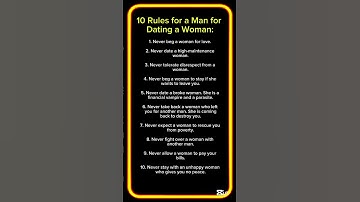 10 Dating Rules Every Man Must Know