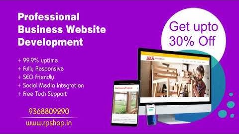 Professional Business Website Development in Meerut at 30% off. RP Shop. Website Designing in Meerut