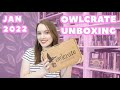 OWLCRATE JANUARY 2022 📦 Unboxing my first 2022 book box