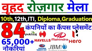 🔥84 कंपनी 65,000+ नौकरी वृहद रोज़गार मेला🔥| Iti Campus Placement 2026 | Iti Rojgar Mela News 2026