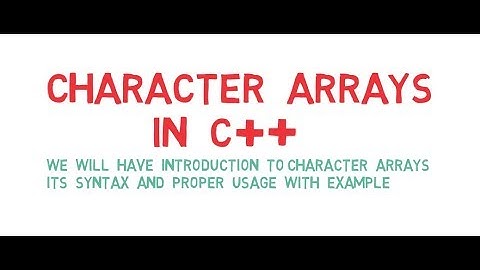Character Arrays in C++ Urdu/Hindi