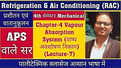 RAC - Refrigeration And Air Conditioning (L-7) Chapter 4 | 4th सेमेस्टर | Mechanical डिप्लोमा