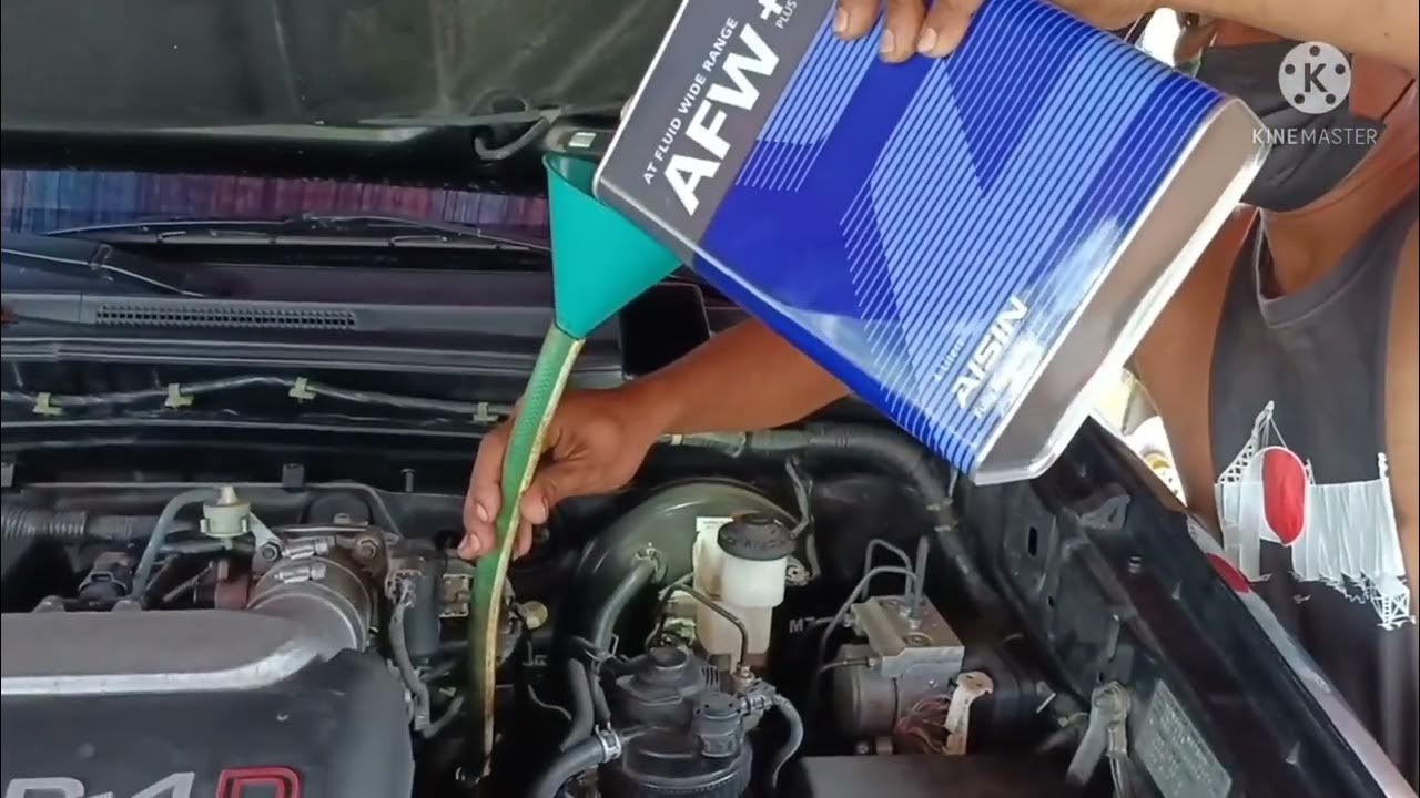 Replacing ATF automatic transmission fluid, Toyota Fortuner YouTube