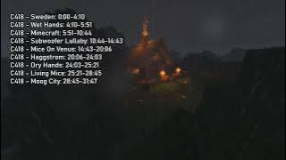 C418   Minecraft Music Slowed Down 🎵 With Rain 🌧️ 1 hour