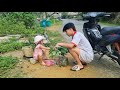 The orphan girl picked cassava leaves to save money to buy sandals for her uncle  orphan girl