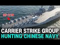 Carrier strike group attacking chinese fleet