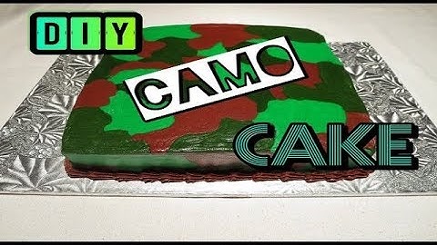 DIY Camouflage Cake | Easy Army Marine Cake Tutorial - Cooking & Caking