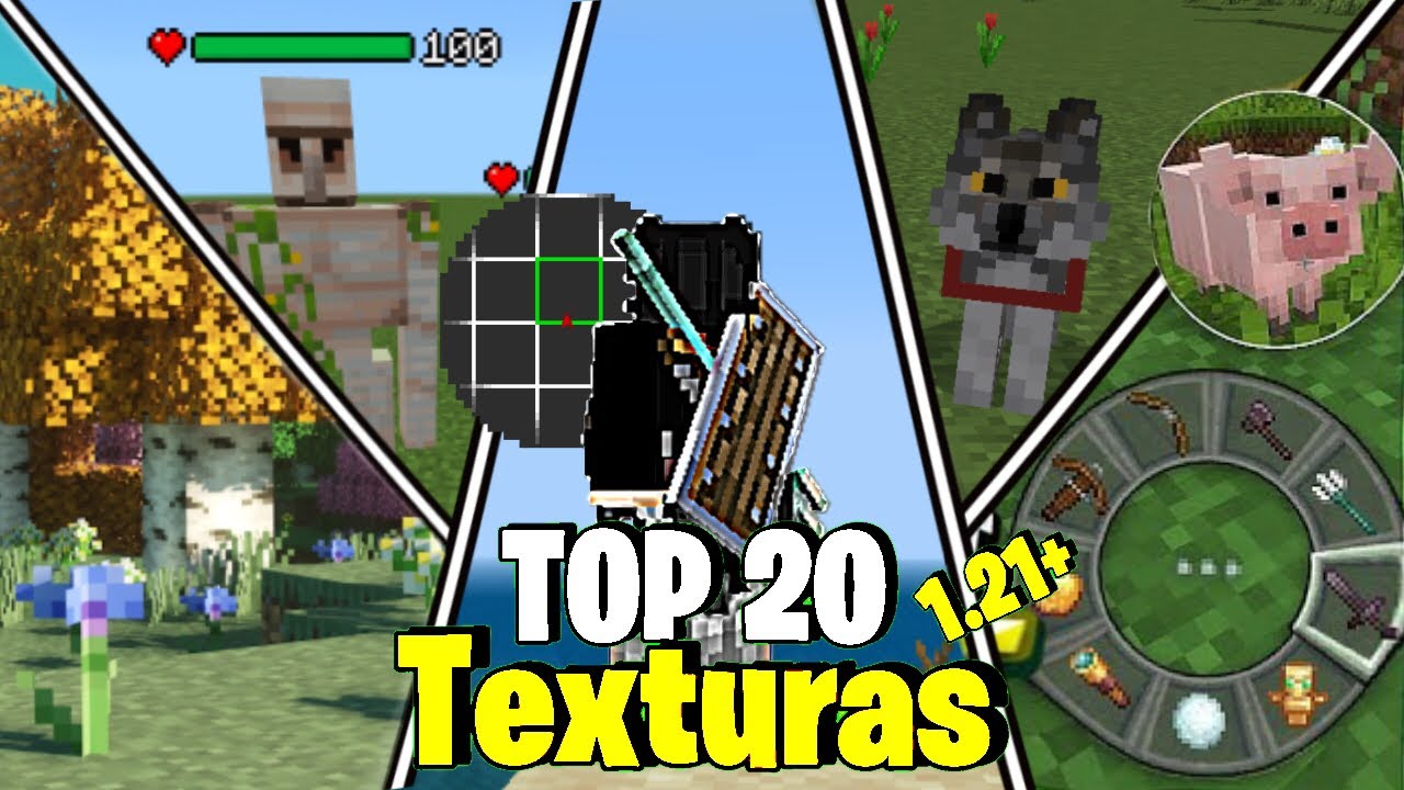 Top 20 mejores texturas para Minecraft 1.21 PE/BE - YouTube