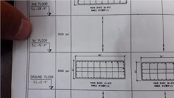 Column sizes for different floors | Structural drawing