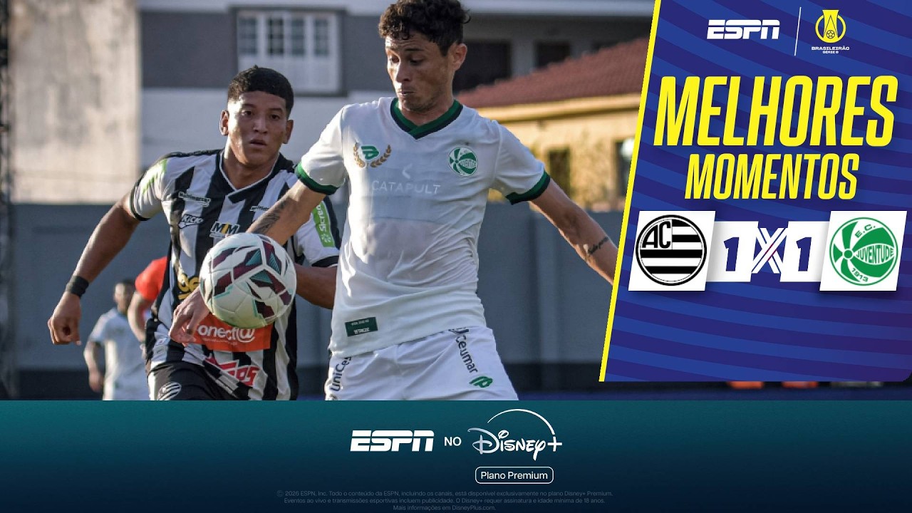 COM GOLAÇO NO APAGAR DAS LUZES, JUVENTUDE BUSCA EMPATE CONTRA O ATHLETIC NA SÉRIE B