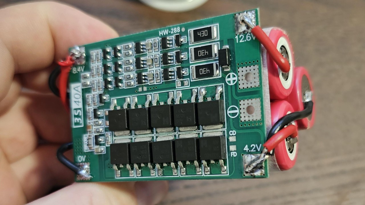 DIY 12V Battery Pack with a 3S BMS Using Lithium-Ion 18650 Cells - YouTube