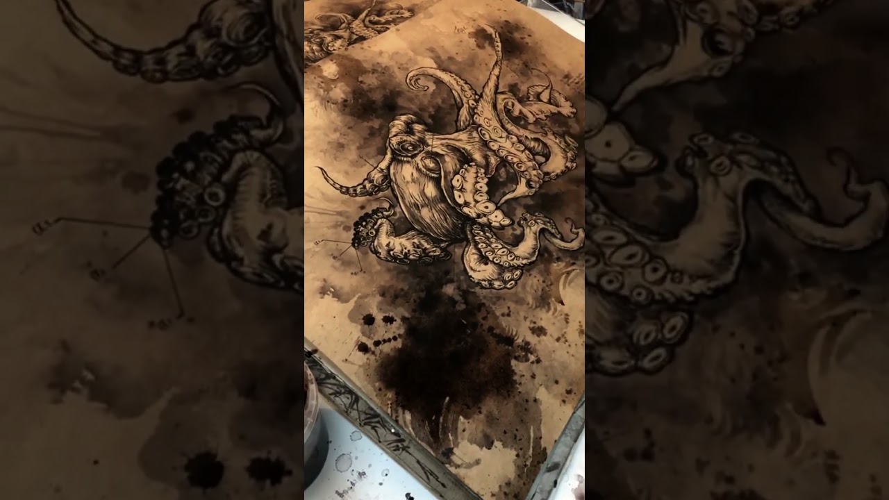 Octopus drawing