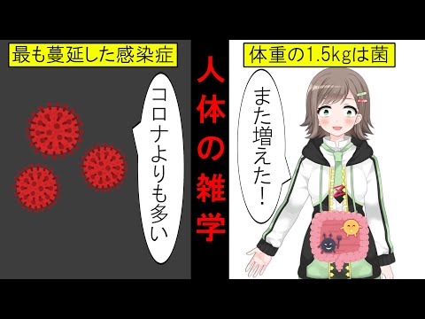 【人体の雑学5選】世界で最も蔓延した感染症は？【VTuber/雑葉学美】【アニメ】