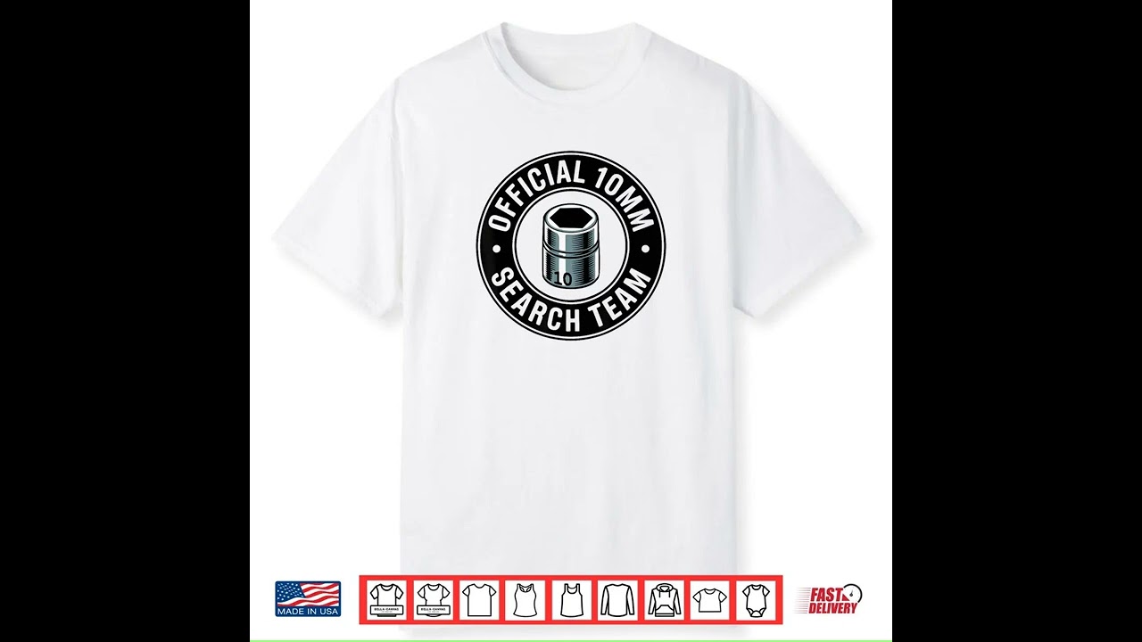 Official 10MM Search Team Socket Car Guy Car Mechanic Shirt