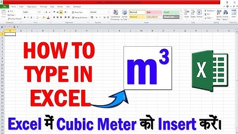 How to Type Cubic Meter Symbol (m3) in Excel || Quick and Easy Method