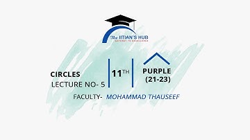 Circles lect no-5,11th,Purple (21-23),Date-21-02-2022,By- Mohammad  Thauseef