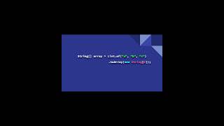Convert List to Array | One-liner Java Code #shorts