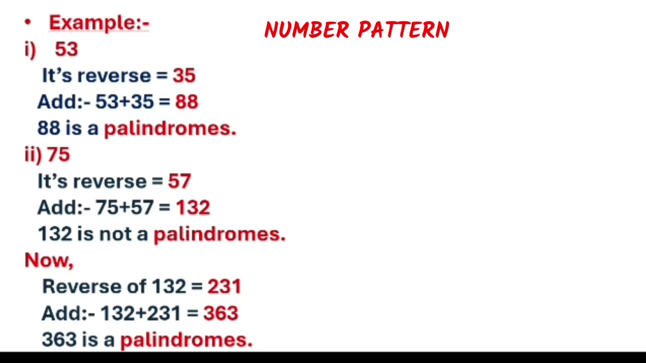 Class 5 maths chapter 17 palindromes 