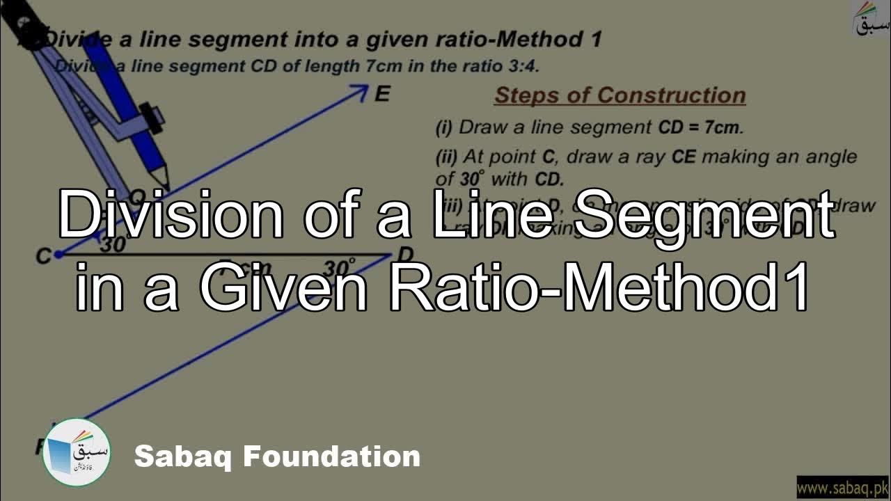 Division of a Line Segment in a Given RatioMethod1, Math Lecture