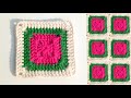 Beautiful Crochet Square That Looks Like a work of art. Easy Pattern #crochet #handmade