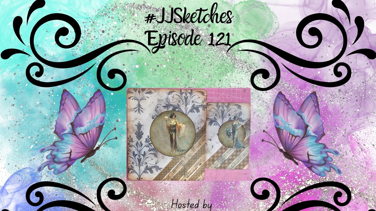 #jjsketches ep 121, ведущая @TrishisCrafting_Whimsy #usingwhatiown, ведущая @TheCreativeBookShack
