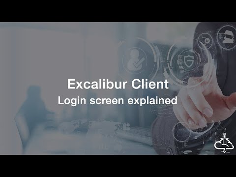 Excalibur - Client - Login screen explained