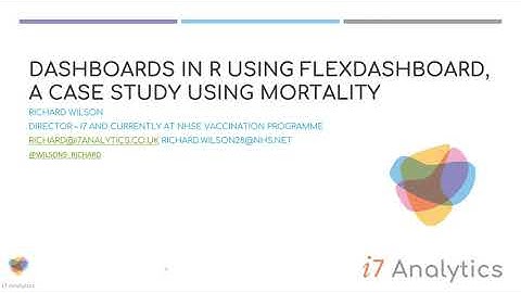 Dashboards in R using Flexdashboard, a case study using mortality