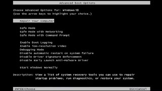 How to Enable the F8 for Boot into Safe Mode in Windows 10