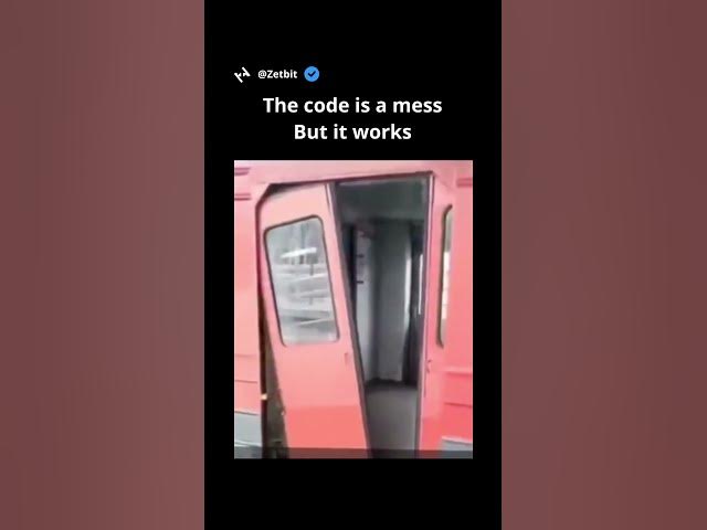 The code is a mess, but it works #programming #codinglife #coding