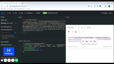 Show Selection Details in Froala Editor V3   JSFiddle