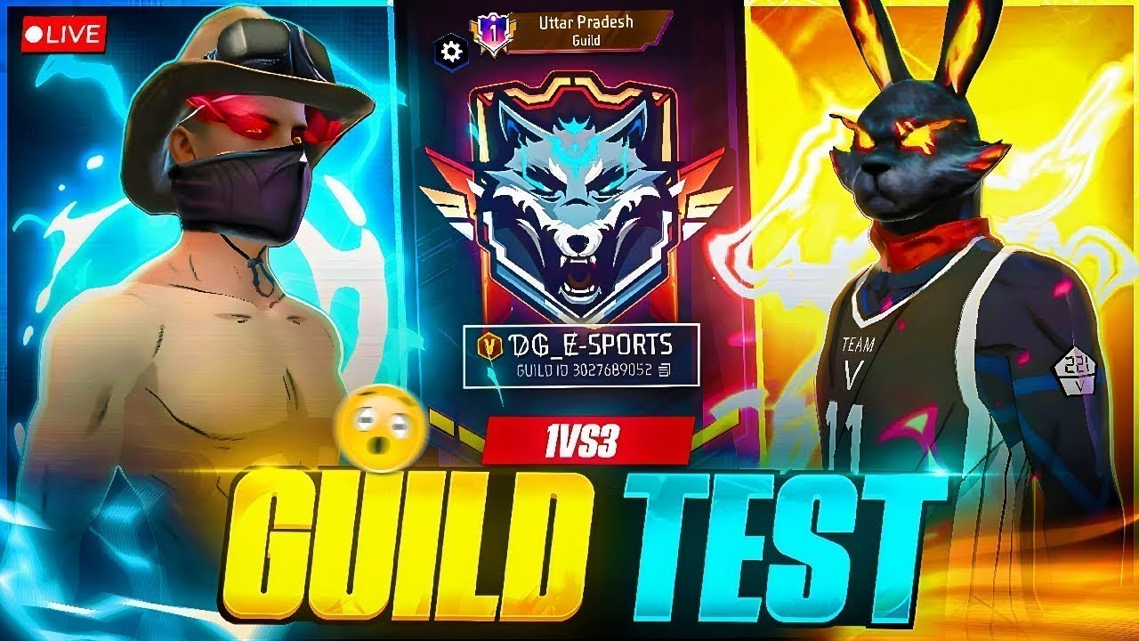 FREE FIRE LIVE GIVEAWAY CUSTOM ROOMS FF LIVE GIVEAWAY & GUILD TEST