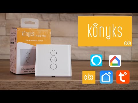 KONYKS INTERRUPTEUR POUR VOLET ROULANT VOLLO MAX (TUYA - SMART LIFE APPLICATION, GOOGLE HOME, ALEXA)